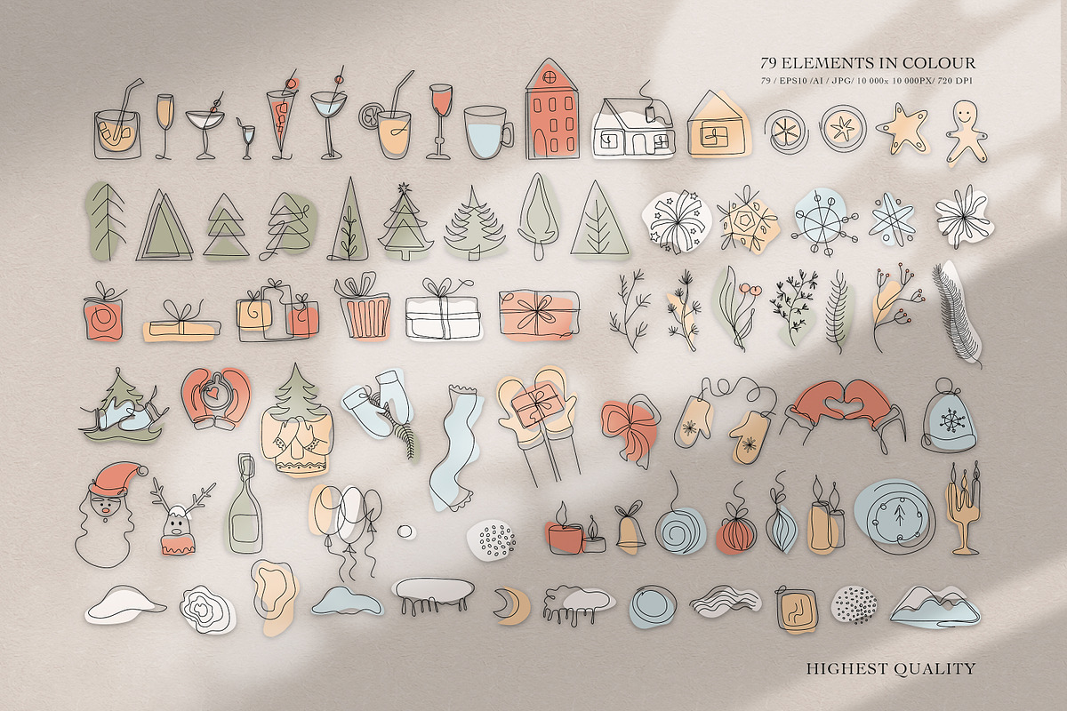Abstract CHRISTMAS Collection, a Decorative Illustration by WildStrawberry Magic (Photo 9 of 15)