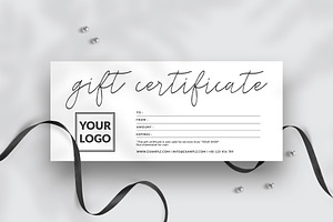 Minimal Gift Certificate, a Card Template by Amit Debnath