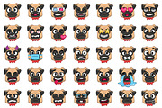 Pug Emoji Set, an Animal Illustration by Cartoon Shop (Thumbnail 5 of 10)