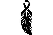 Breast Cancer Ribbon Feather SVG, a Seasonal Illustration by balal (Thumbnail 7 of 14)