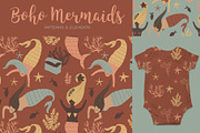 Boho Marmaids, a Pattern Graphic by watercolor kamill (Thumbnail 1 of 7)