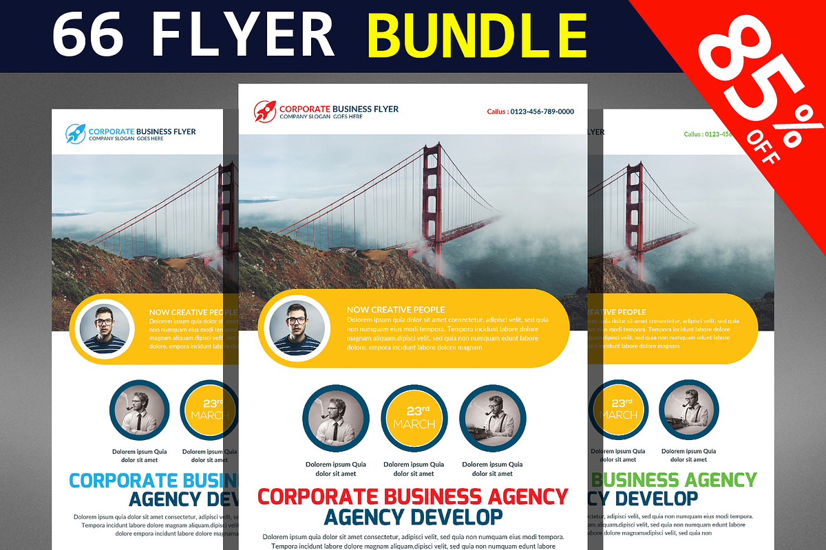 66 Corporates Flyers Bundle, a Flyer Template by Graphic Templates (Photo 1 of 67)