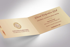 Folded Banquet Ticket Word