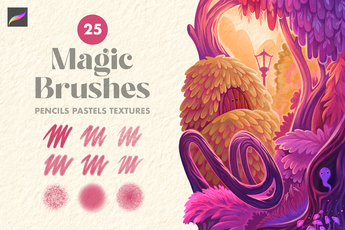 Procreate Brush Set - Pencil, Pastel, a Brush Add-On by Moon House Shop (Photo 1 of 6)