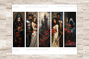 Dark Fantasy Bookmarks Printable, a Person Illustration by GlamArtZhanna (Thumbnail 3 of 3)