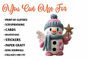 Knitted Snowman Png Crochet Snowman, a Seasonal Illustration by CreationArt (Thumbnail 5 of 7)
