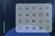 Health & Fitness Icon, an Outline Icon by Nathaya Studio (Thumbnail 2 of 2)