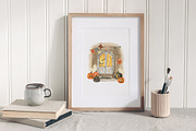 Cozy Halloween watercolor collection, a Seasonal Illustration by LiChu Art (Thumbnail 6 of 28)
