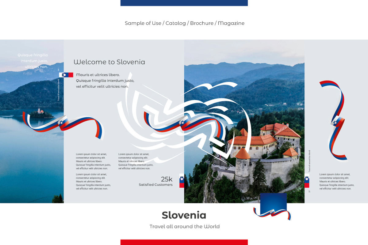 Slovenia flag ribbon vector, a Templates & Theme by Simbos (Photo 4 of 9)