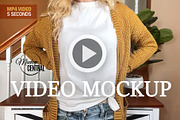 Video Mockup of Woman T-Shirt, a Shirt Mockup by HaywireMedia & Mockups (Thumbnail 1 of 2)