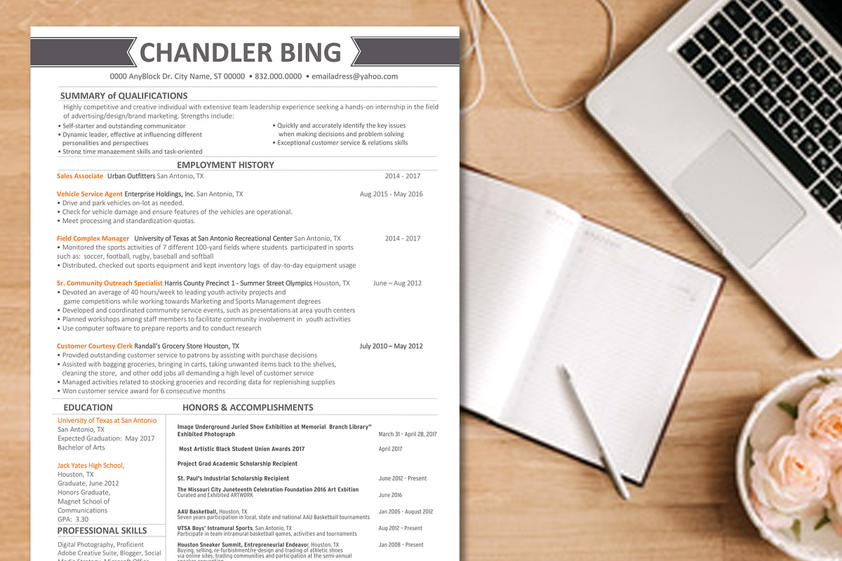 RESUME TEMPLATE, a Resume Template by Graphic Template Co (Photo 1 of 3)
