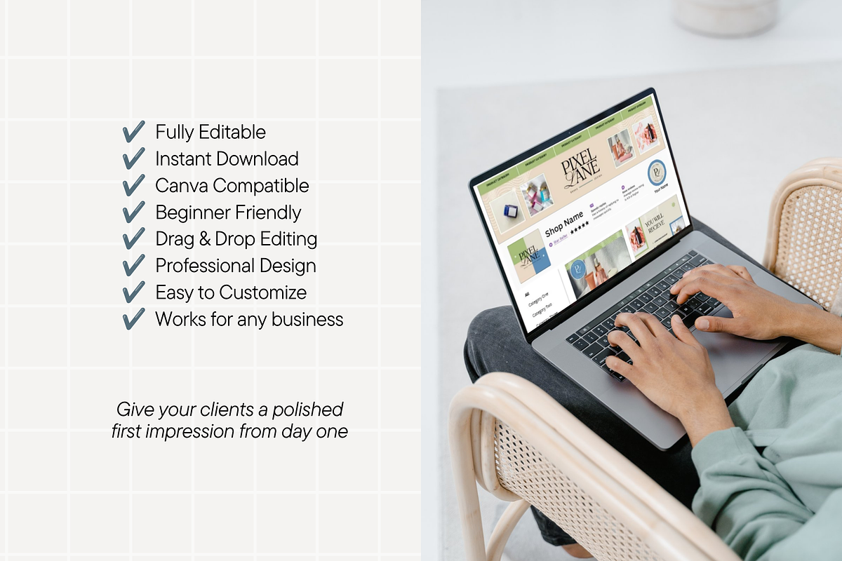 Khaki Etsy Shop Kit Template, a Branding & Logo Template by Anna Design Studio (Photo 8 of 8)