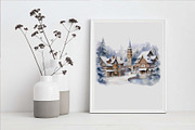 Christmas Village Clipart Design, an Illustration by Moon Studio (Thumbnail 5 of 11)
