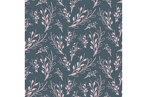 Elegant pink floral pattern on a, a Texture Illustration by okskukuruza
