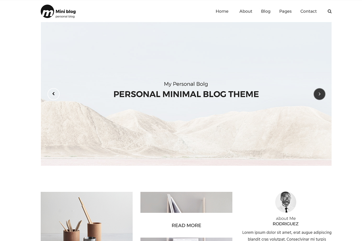 Mini Blog  - Web Template PSD, a Templates & Theme by Themeix (Photo 3 of 5)
