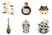 Beige & Black Halloween Clipart, an Illustration by Watercolor design (Thumbnail 4 of 4)