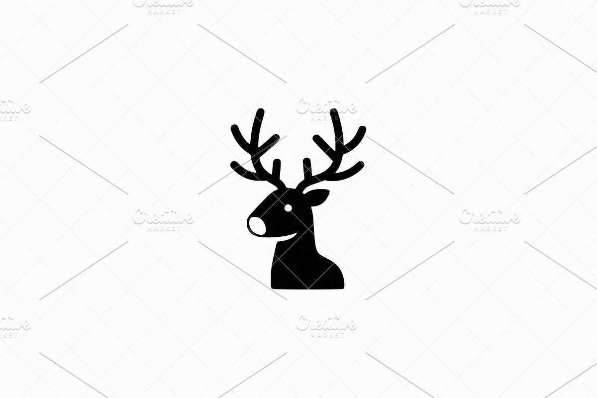 Deer Head Icon, an Animal Illustration by Vectorium Studio (Photo 2 of 4)