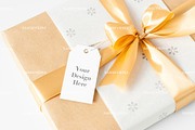 Gift tag mock up - Christmas box, a Product Mockup by Grace White (Thumbnail 1 of 3)