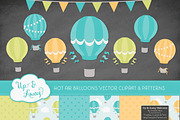 Boys Hot Air Balloons Vectors, an Illustration by Amanda Ilkov (Thumbnail 2 of 5)