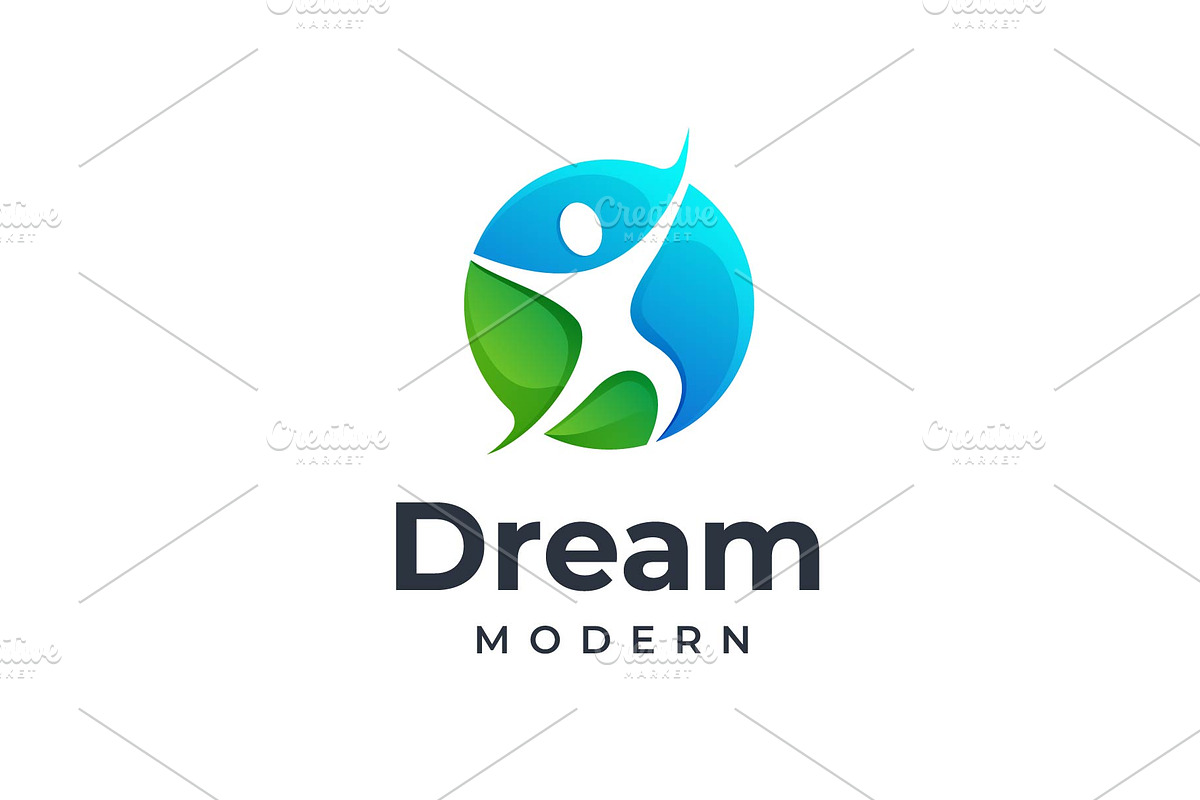 People Modern Logo, a Branding & Logo Template by BlackSweet_Studio