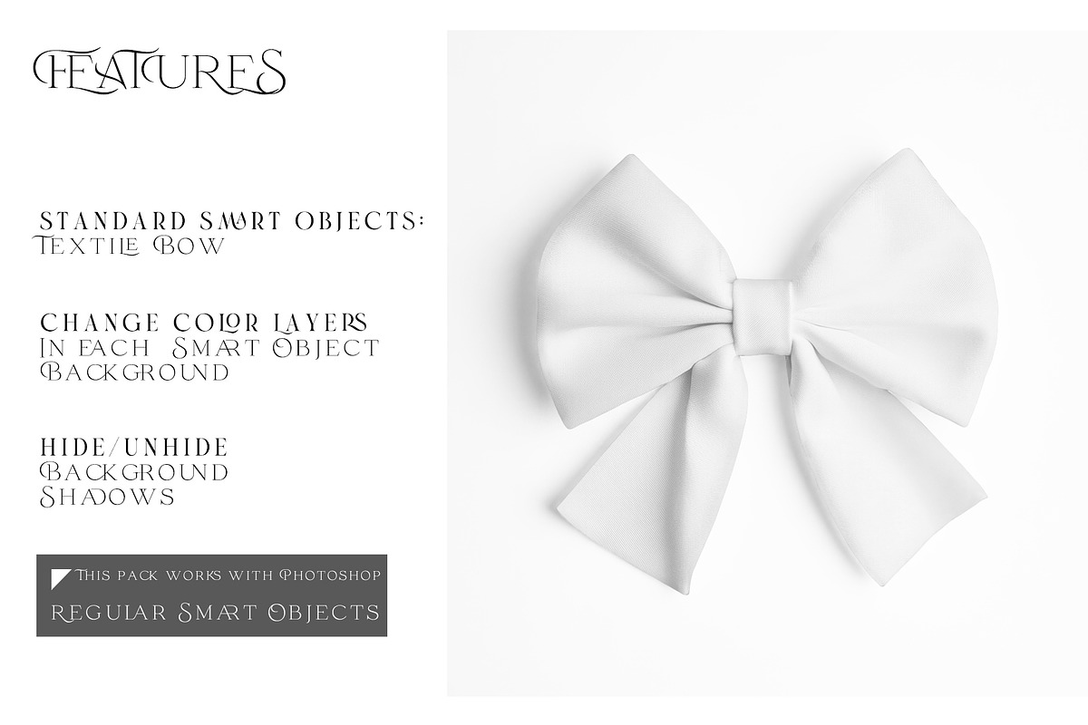 Textile Bows Mockups, a Household Mockup by mock-ups (Photo 3 of 15)