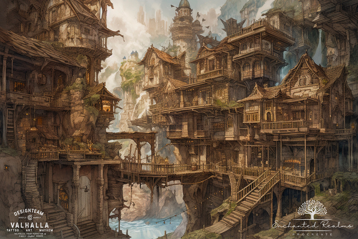 Procreate, Enchanted Realms, a Brush Add-On by Studio.Valhalla (Photo 7 of 8)