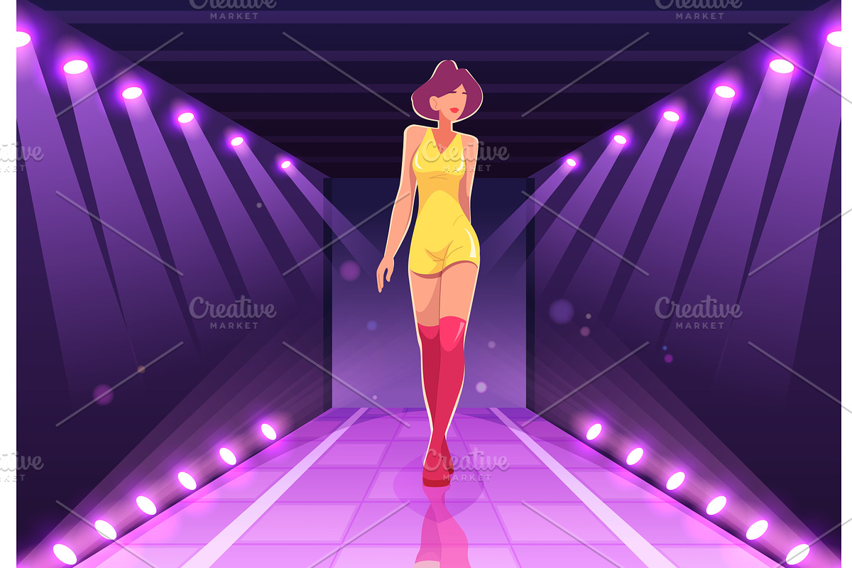 Fashion show. Beauty fashioned women, an Object Illustration by Onyx