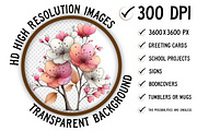 Whimsical Flowers Spring Clipart Png, an Illustration by Craft Nest (Thumbnail 2 of 11)