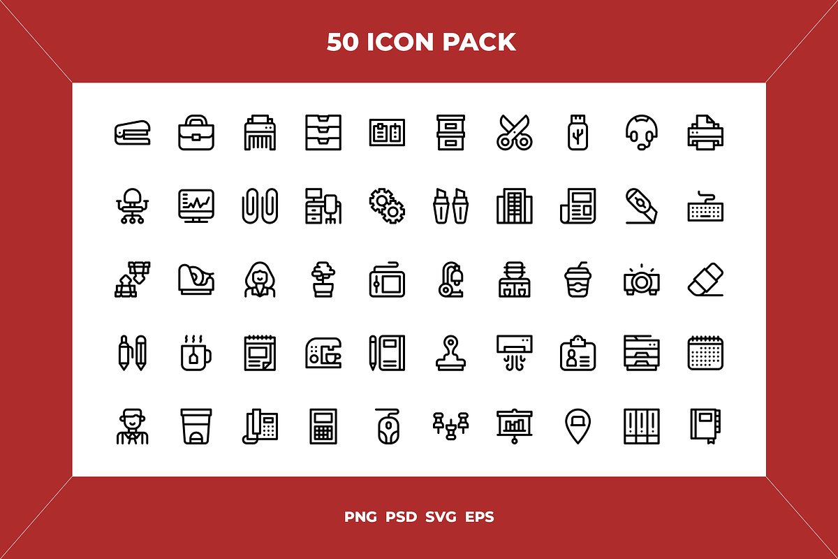Workplace icons, an Outline Icon by Wencory (Photo 1 of 2)