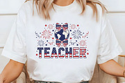 Retro Teacher 4th July Png, an Illustration by Designking (Thumbnail 6 of 6)
