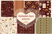 Autumn lace patterns Vector, a Pattern Graphic by Tani Kuzminka (Thumbnail 1 of 24)