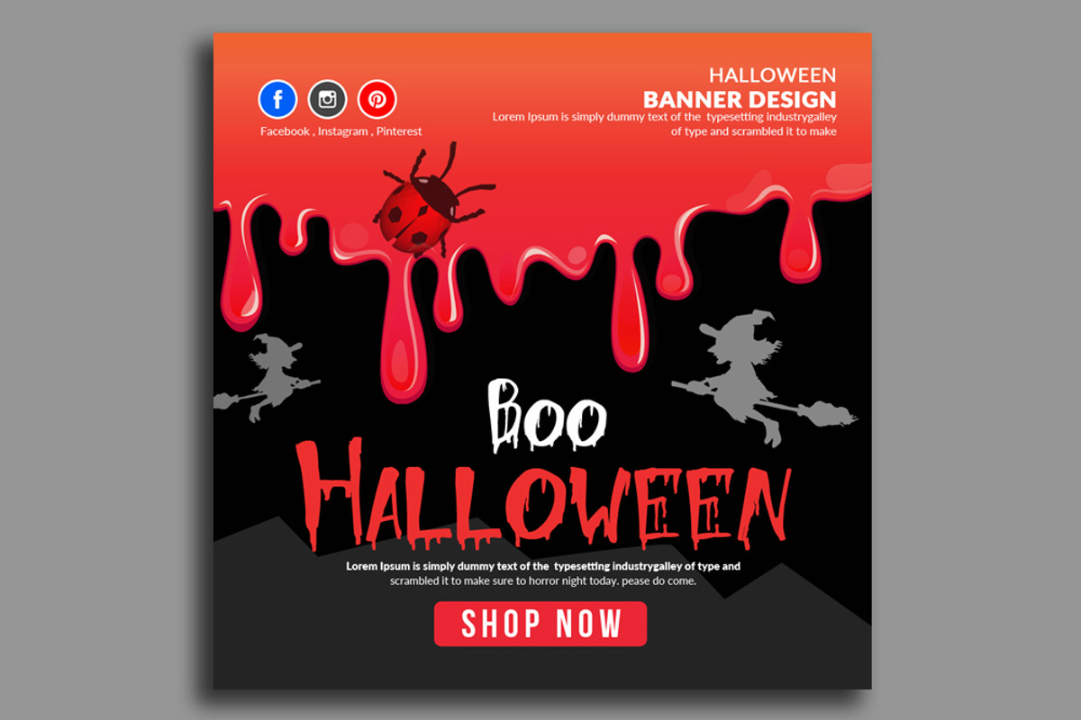 Halloween Banner Psd File, a Templates & Theme by Design Up