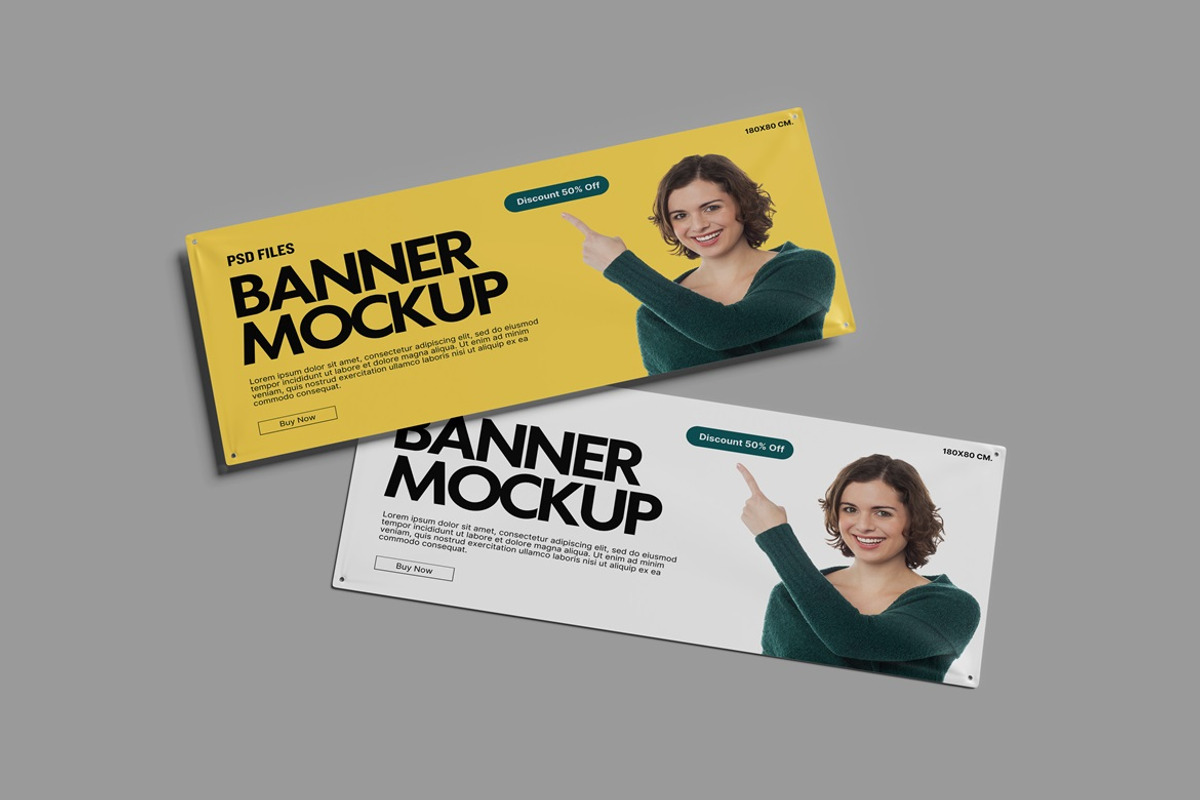 Realistic Banner Mockup, an Advertising Mockup by GraphicWindow (Photo 5 of 6)