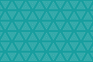 Triangles. Dot seamless Patterns.
