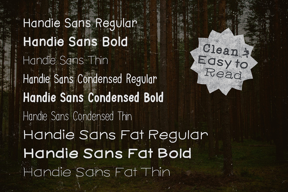 Handie Fonts - Over 1800 Glyphs, a Sans Serif Font by Nathan Brown (Photo 2 of 4)