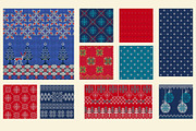 Knitted Christmas Seamless Pattern, a Pattern Graphic by Katyr (Thumbnail 2 of 6)