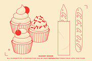 Bakery Food Vector Illustrations, a Food Illustration by TheFoodAtlas (Thumbnail 9 of 17)