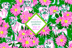 Preppy Seamless Dog Pattern