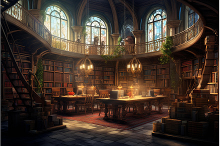 Antiquated Old library education, a School & Education Photo by Ylivdesign
