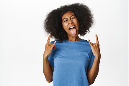 Enthusiastic Black female model, a Person Photo by Cookie Studio