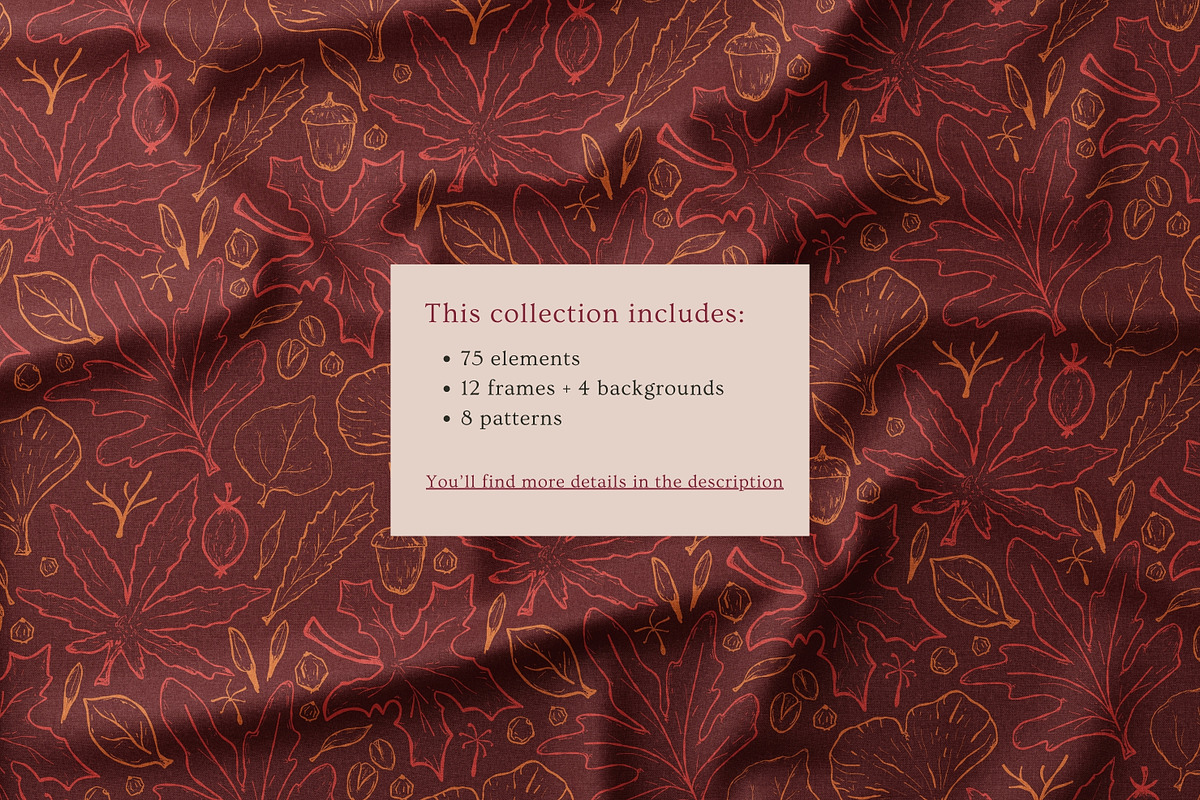 Autumn botanical hand-drawn graphics, a Decorative Illustration by CapriceMeDesigns (Photo 2 of 11)