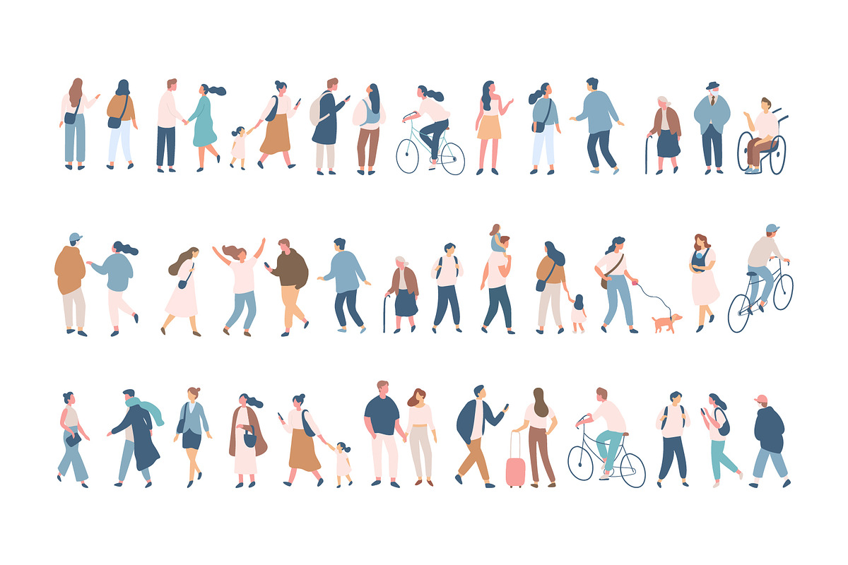 100+ People silhouette vector set, a Person Illustration by Vector_Art (Photo 12 of 12)