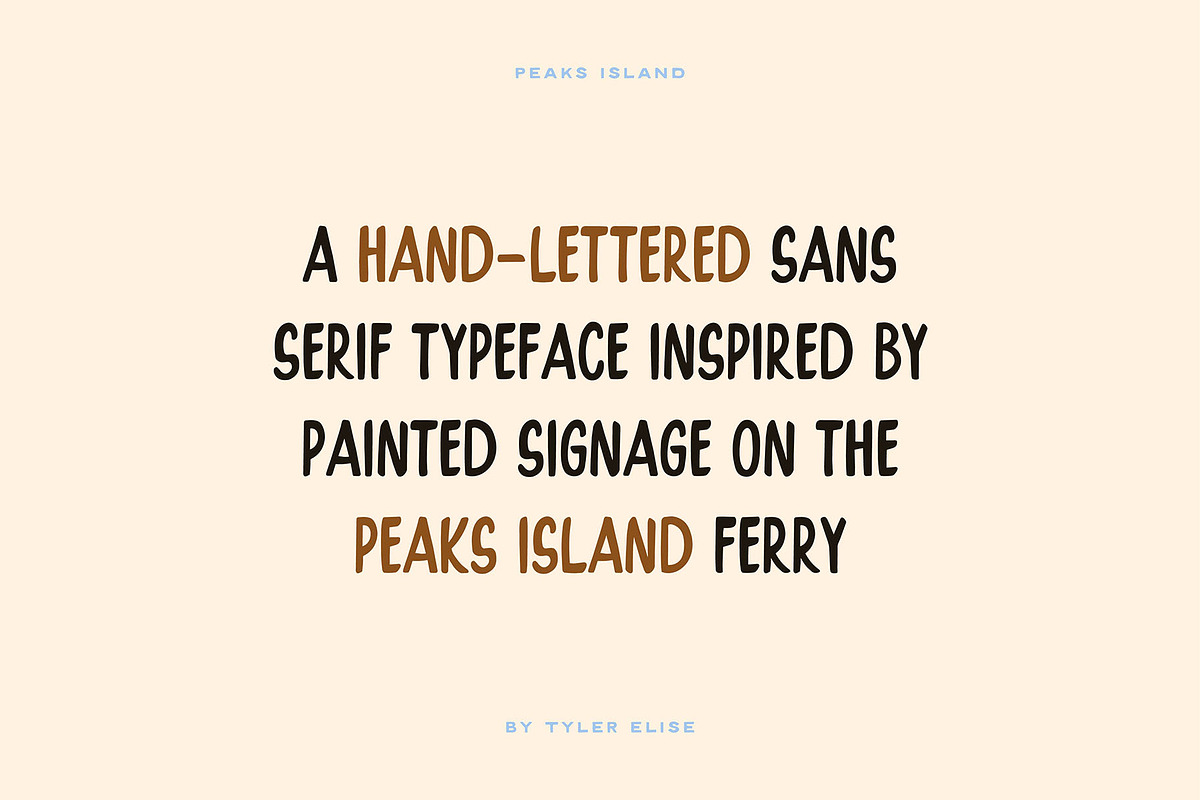 PEAKS ISLAND by Tyler Elise, a Handwritten Font by tylerelise (Photo 2 of 5)