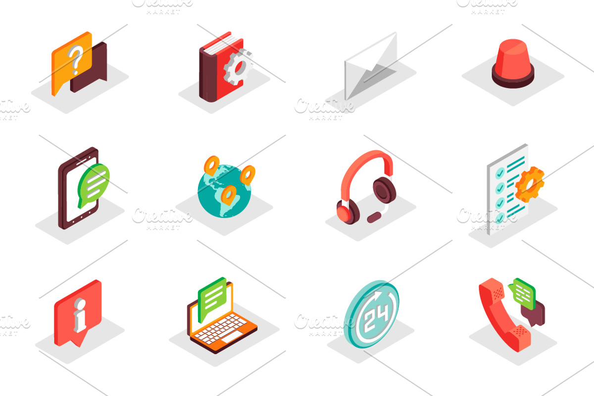 Isometric Icons Pack, a Duotone Icon by alexdndz (Photo 11 of 15)