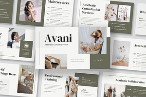 Aesthetic Company Profile Powerpoint, a Presentation Template by Fit-tee