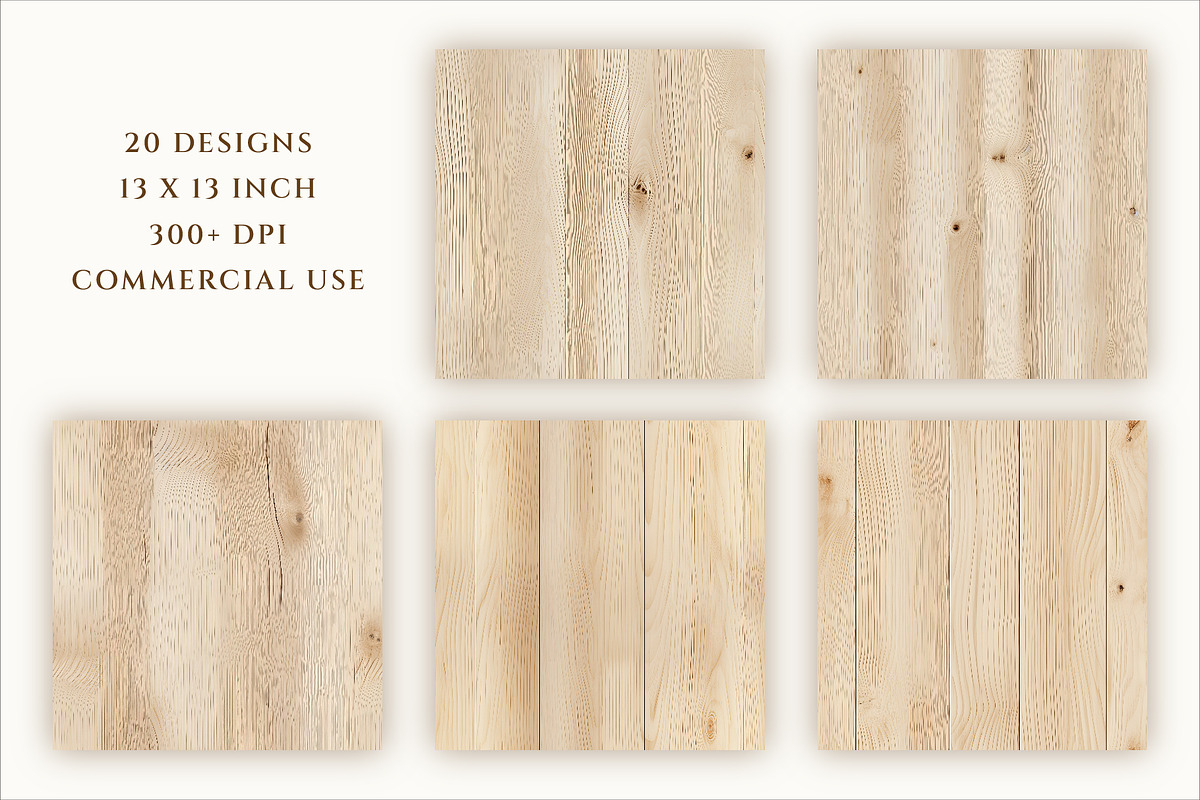 Seamless Light Wood Background, a Texture Graphic by everslide (Photo 5 of 5)