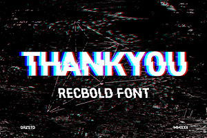 Recbold Experimental Glitch Font