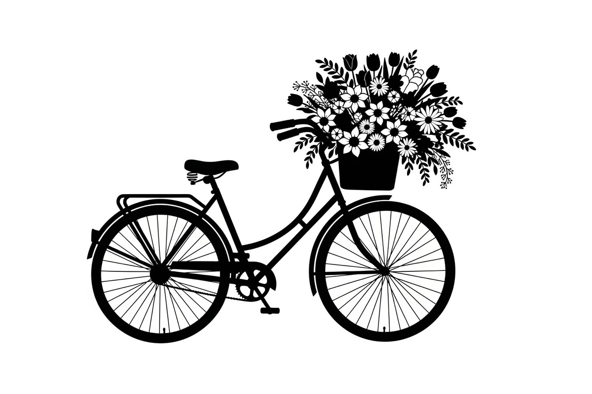 Flower Bicycle Silhouette Bundle, an Illustration by Gaye Art (Photo 14 of 31)