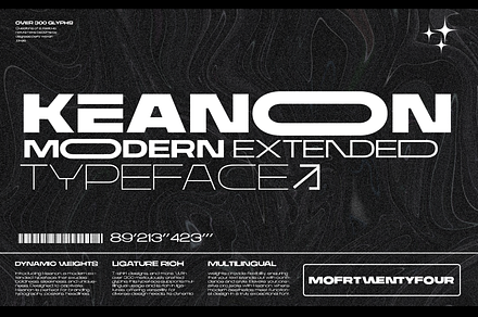 Keanon - Modern Extended Typeface, a Sans Serif Font by Mofr 24