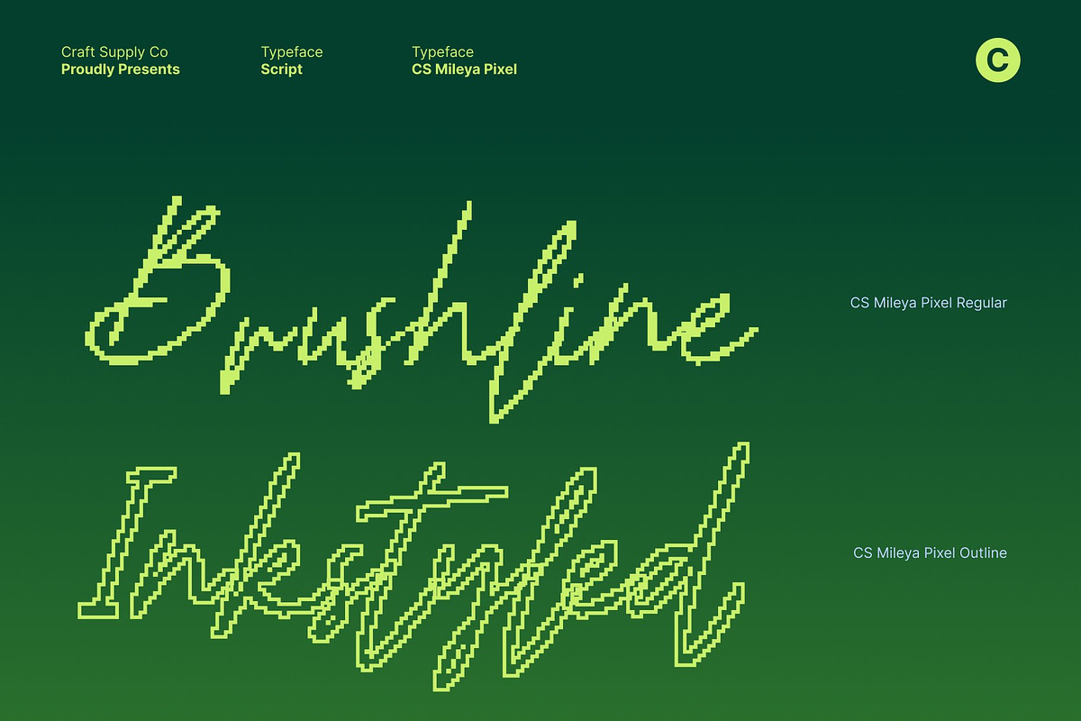 CS Mileya Pixel, a Script Font by Craft Supply Co. (Photo 4 of 8)